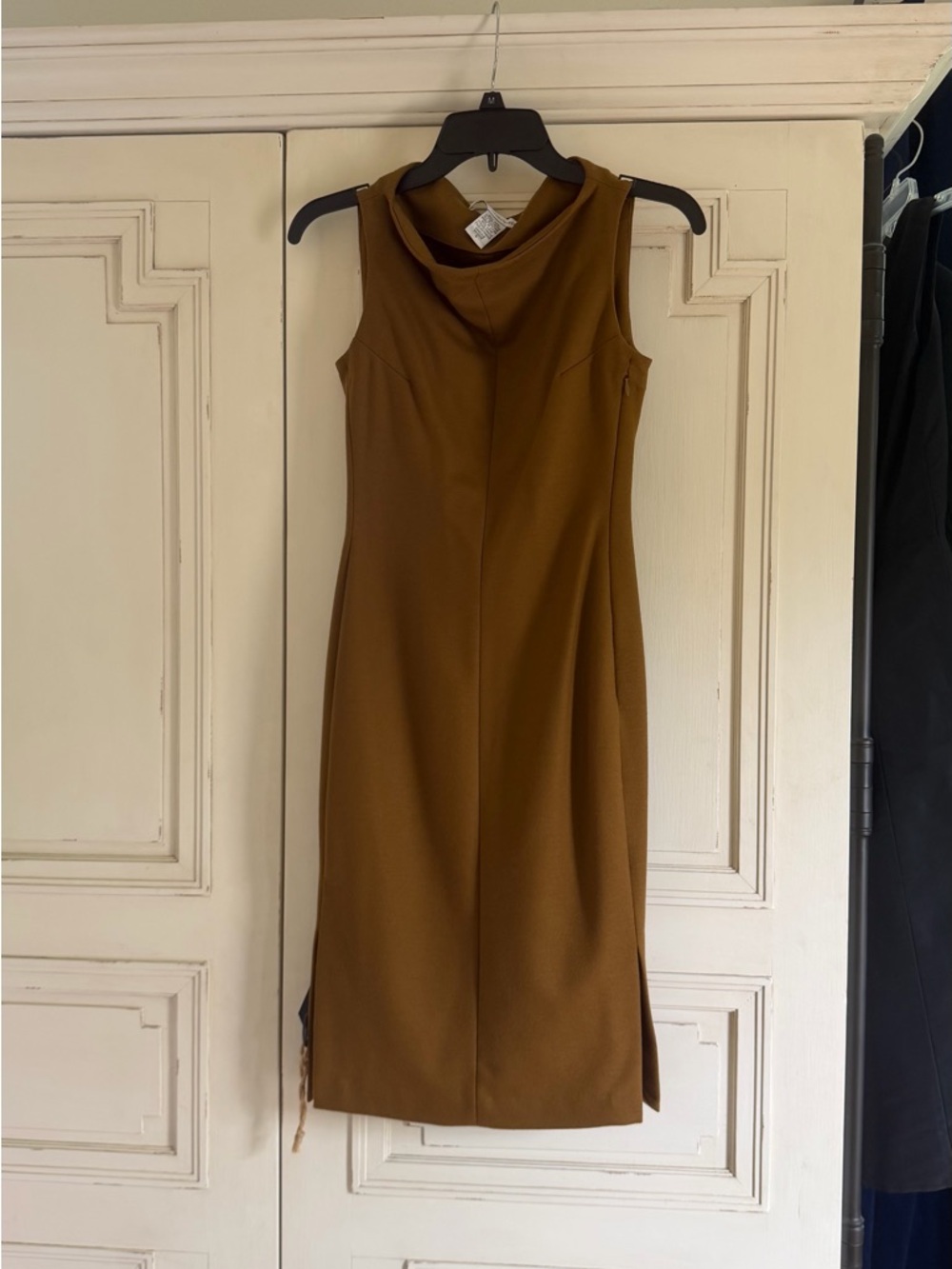 DVF Sleeveless Cowl Neck Midi Dress in Brown